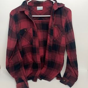 Columbia red button up flannel